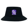 The Winona State University Crusher Bucket Cap crafted from durable cotton twill, featuring the emblem of a rugby team with a fierce bulldog and text reading "INONDA STATE RUGBY." This stylish EMB Alpha Broder bucket cap offers excellent sun protection.