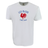 The Les Bleus France Rugby Heavy Comfort Tee by WRS Alpha Broder is a white shirt featuring "LES BLEUS FRANCE RUGBY" and a bold red rooster graphic—ideal for any France Rugby fan.