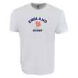 Support your team with the Nations of Rugby England Rugby Heavy Comfort Tee by WRS Alpha Broder, featuring "ENGLAND RUGBY" and a striking red rose graphic—perfect for fans of all nations.