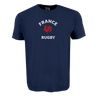 The WRS Alpha Broder Nations of Rugby France Rugby Heavy Comfort Tee features "FRANCE RUGBY" and a red rooster graphic—ideal apparel for rugby fans seeking game day comfort.