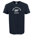 The WRS Alpha Broder Nations of Rugby New Zealand Heavy Comfort Tee is a black premium USA cotton shirt with white "New Zealand Rugby" text and a silver fern leaf illustration at the center.