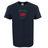 The WRS Alpha Broder Nations of Rugby Wales Heavy Comfort Tee, in navy and soft USA cotton, features "WALES RUGBY" in green with a red Welsh dragon at the center.