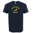 The WRS Alpha Broder Nations of Rugby South Africa Heavy Comfort Tee is a navy blue shirt featuring "SOUTH AFRICA RUGBY" and a bold yellow springbok graphic on the front.