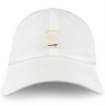 The Cal Maritime Rugby Adult Low-Profile Cotton Twill Dad Cap by EMB S&S Activewear features embroidered team branding with a sailing ship logo and the text “Calshotmoose R.F.C. 1937 S/Y Fantome 1985” on the front.