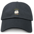 The Cal Maritime Rugby Adult Low-Profile Cotton Twill Dad Cap by EMB S&S Activewear is a classic black hat with embroidered team branding: a white sailing ship, yellow text, and the years 1937 and 1986 on the front.