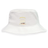 The Cal Maritime Rugby Crusher Bucket Cap by EMB S&S Activewear is a white cotton twill hat with an embroidered sailboat, gold and black text, and the years 1921 and 1938 on the front for stylish sun protection.