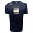 The Cal Maritime Rugby Tempo Vapodri T-Shirt by WRS Canterbury is a navy athletic tee featuring a sailing ship graphic, "Coll Maritime RUFC," "S/V Fantome," and years 1927 & 1998—perfect moisture-wicking sportswear.