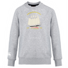 The Cal Maritime Rugby Club Crew Sweatshirt by WRS Canterbury features a sailboat illustration and yellow "Cad Maritime R.U.F.C. 1927 SY Fantome 1939" text on light grey ultra soft fabric for superior comfort.