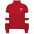 The EMB Augusta Women's Nations of Rugby Canada Jackson Way Pullover is a red quarter-zip with white sleeve stripes and a "Canada Rugby" maple leaf chest logo—ideal for rugby supporters.