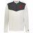 The EMB Augusta Nations of Rugby Canada Sideline Grid 1/4 Zip Pullover features a white design with dark gray yoke, fleece collar, and "Canada Rugby" with red maple leaf logo on the chest—ideal for showing your Canada rugby pride.
