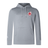 The Canada Shield Club Lightweight Hoodie by EMB Canterbury is gray with a kangaroo pocket, featuring an embroidered red and white rugby emblem on the chest and a Canterbury logo on the sleeve.