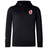The Canada Shield Club Lightweight Hoodie by EMB Canterbury is a black hoodie featuring a drawstring hood, kangaroo pocket, and an embroidered Canada shield logo on the left chest, with a small white logo on the right sleeve.