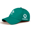 The Ireland 25/26 Drill Cap by Canterbury features the IRFU logo on the front and a Vodafone logo on the side—a perfect pick for Ireland rugby fans.