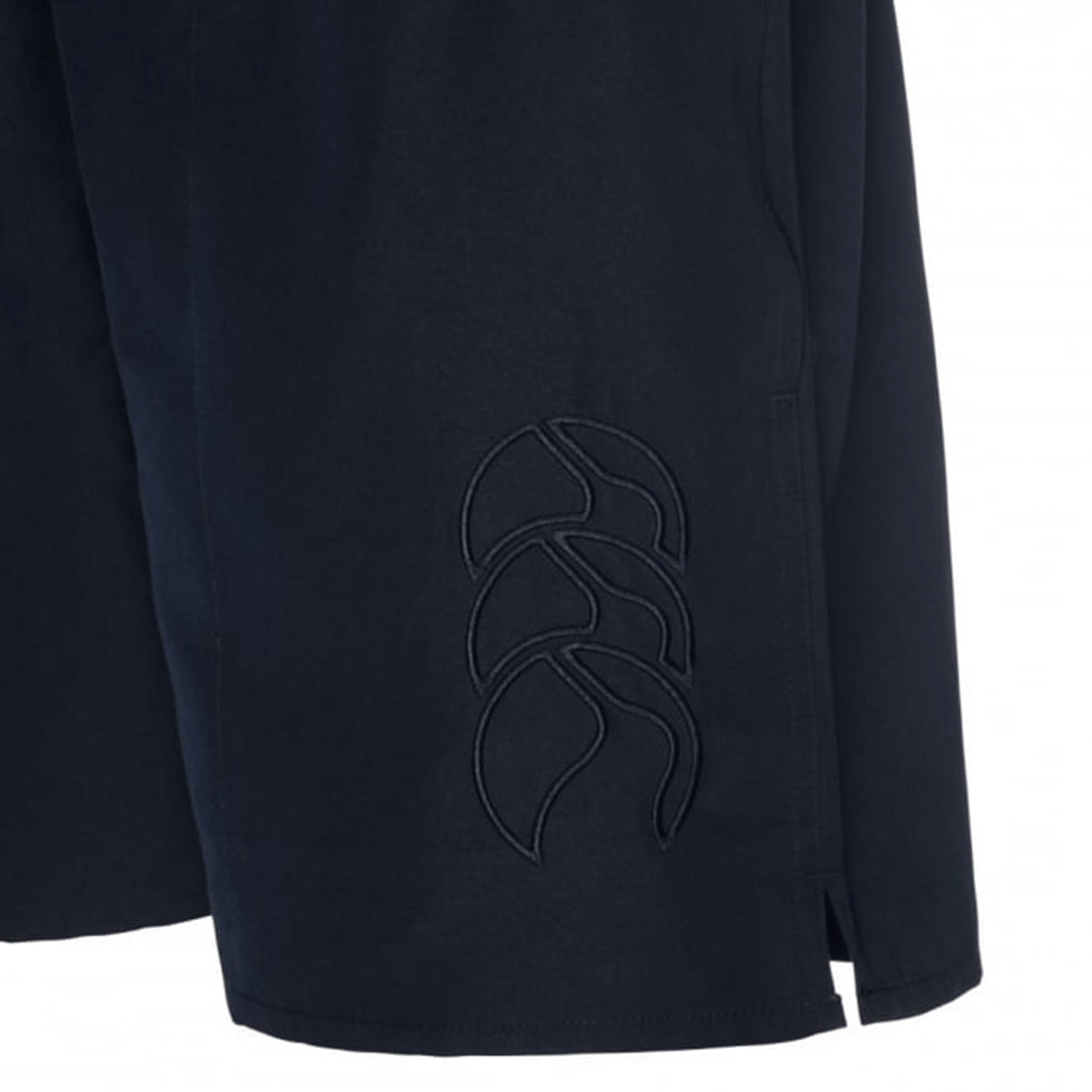A close up of a Canterbury jacket with a white logo on it.