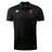 Black SUNY Maritime Club Dry Polo shirt by EMB Canterbury with a pink skull and crossbones logo on the right chest and a small white logo on the left chest, displayed on a plain background.
