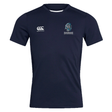 Syracuse Silverbacks Club Dry Tee by EMB Canterbury featuring a Canterbury logo on the right chest and a Silverbacks logo on the left chest, incorporating Vapodri Technology for quick drying and breathable performance.