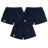 The Canterbury Professional Cotton Short 3-Pack Bundle by Bundle features three navy blue rugby shorts with elastic waistbands and a white Canterbury logo on the left leg, displayed on a white background.
