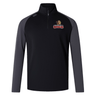 A black and grey Raleigh Cobras Rugby Elite First Layer jacket with the EMB Canterbury logo on it.