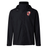 Black rugby jacket with a Vaposhield performance zipped front and a team logo on the left chest: Rye High School Rugby Elite Storm Jacket by EMB Canterbury