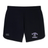 Black Ardrey Kell Rugby Elite Woven Short by EMB Canterbury featuring a "Knights Rugby" logo on the lower left side and a Canterbury logo on the lower right side, perfect for enhancing your training experience.
