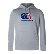 The Canterbury Great Britain CCC Club Lightweight Hoodie by WRS Canterbury is a comfortable gray polyester hoodie showcasing the logo and a Union Jack design on the chest.