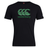 Black Canterbury CCC Goal Post Club Plain T-shirt with a vibrant green Kiwi logo on the front, highlighting WRS Canterbury branding.
