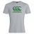 Gray WRS Canterbury CCC Goal Post Club Plain T-shirt with the iconic green "Canterbury" logo featuring three interlocking "C" symbols representing the bold CCC Kiwi branding on the front.
