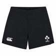 The Women’s Ireland 26 6″ Woven Gym Short by Canterbury features an elastic waistband, the Canterbury logo on the left leg, and the IRFU shamrock emblem on the right leg—ideal for women looking for stylish and high-performance Ireland gym or rugby shorts.