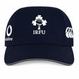 Show off your Ireland pride with the Ireland 26 Tempo+ Mesh Cap by Canterbury—a stylish navy blue cap showcasing the iconic IRFU logo on the front, the Vodafone logo on the left side, and Canterbury branding on the right—making it an essential accessory for any devoted Ireland Rugby fan.