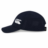 Ireland 26 Tempo+ Mesh Cap by Canterbury in navy blue, featuring a perforated side panel, adjustable back strap, and a white Canterbury logo on the front left.