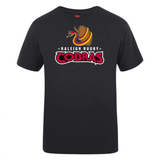 A Raleigh Cobras Rugby Club Plain Tee by Canterbury t-shirt with the word "cobras" on it.