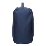 Here is the rewritten sentence using your product data: The Canterbury Classic Bootbag, a navy blue rectangular bag with a top zipper and carrying handle, features Canterbury Vaposhield technology and is shown against a white background.