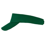 An Ireland 26 Visor by Canterbury in green, featuring a wide brim and open top, is shown in a side view against a white background.