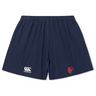 The Charlotte Cardinals Rugby Club Yokohama Shorts by EMB Canterbury in navy blue boast the iconic Canterbury logo on the left leg and a striking red bull design on the right. They are made from lightweight, durable fabric that guarantees both comfort and resilience.