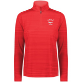 The EMB Augusta Women's Nations of Rugby Chile Pursuit 1/4 Zip Pullover features "CHILE RUGBY" and a white bird logo on the left chest—an essential for fans.