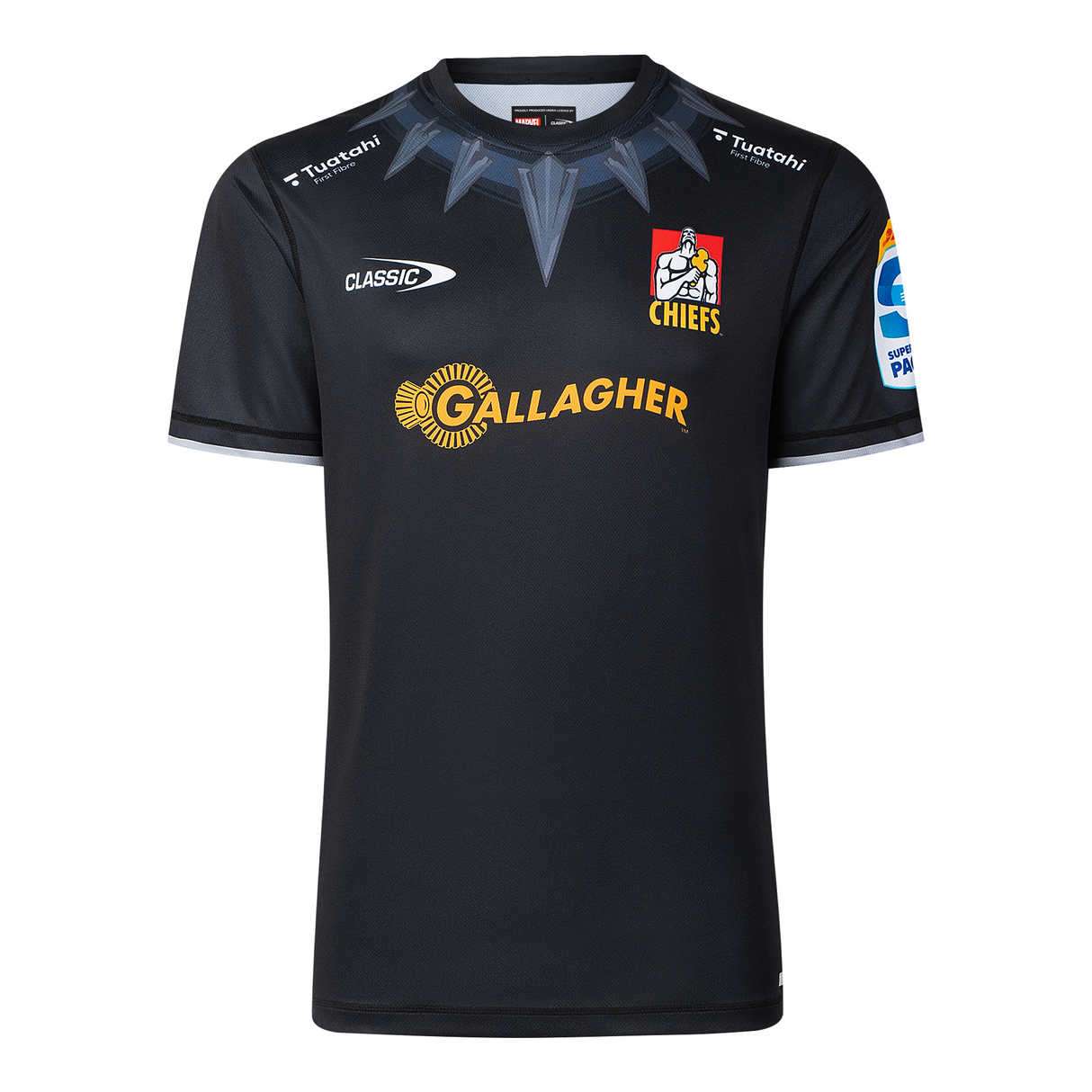 Limited Edition Gallagher Chiefs Super Rugby Marvel Collection Black Panther Warm-Up Tee by Classic Sportswear
