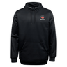 This Crusaders Super Rugby Supporters Hoodie 24 by Classic Sportswear is a black hooded sweatshirt with front pocket and hood drawstrings. It features a "Crusaders" logo on the upper left chest area. Made from 100% Polyester, this hoodie is perfect for Crusaders Super Rugby fans.