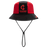 The Crusaders Super Rugby 25/26 Supporters Bucket Hat by Classic Sportswear, in red and black, proudly showcases "CRUSADERS" and a logo on the front. It includes an adjustable chin strap, ideal for rugby training or daily wear.