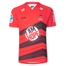 The Crusaders Super Rugby Replica Home Jersey 25/26 by Classic Sportswear features sponsor logos, the "Classic" logo, and the "Crusaders" team logo. It showcases "I AM HOPE" on the front, making it essential for any Super Rugby enthusiast.