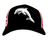 Check out the Dolphins NRL 25/26 Media Cap by Classic Sportswear: a black cap with a white embroidered dolphin on the front, red and blue side panels, and yellow trim. Ideal for stylish NRL fans eager to support their team with flair!.