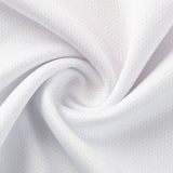 Close-up of white textured fabric, twisted to show fine mesh details and soft folds—perfect for timeless sportswear like the Dragons NRL 26/27 Replica Home Jersey by Classic Sportswear.
