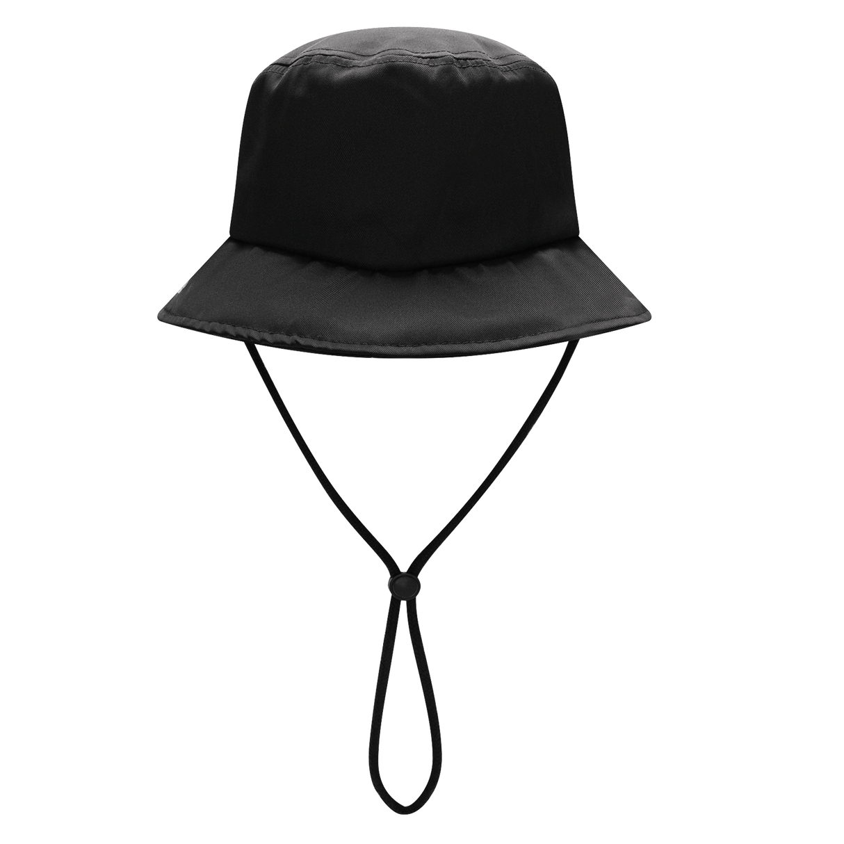 Hurricanes Super Rugby 25/26 Bucket Hat by Classic Sportswear, black with chin strap, isolated on a white background.