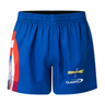 These limited edition blue shorts, part of the Hurricanes Super Rugby Marvel Collection by Classic Sportswear, feature a vibrant design with a soccer ball and "Hurricanes," adding a unique touch to your sporty wardrobe.