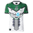 The NRL Maori All Stars 25/26 Replica Home Jersey by Classic Sportswear features a striking green and white Māori-inspired design. Adorned with logos and "TEACH ME ABOUT PROPERTY" text, it uses anti-microbial wickable fabric to display vibrant, lasting sublimated graphics.