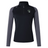 The Chicago Valkyries Women's Elite First Layer by EMB Canterbury is a black and gray long-sleeve athletic top with a quarter-zip front, featuring VapoDri technology and an embroidered logo on the chest.
