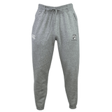 The Cincinnati Wolfhounds Leisure Sweatpant by EMB Canterbury are gray, made from recycled polyester, and feature an elastic waistband, drawstring, and two front logos.