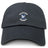 The Clover Middle School Adult Low-Profile Cotton Twill Dad Cap by EMB S&S Activewear is a black cotton twill hat featuring an embroidered blue and white "C" logo with "Clover Rugby" above and below.