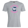 The WRS Canterbury Clover Middle Girls Club Plain Tee by Canterbury is a grey cotton-blend shirt with pink text and a bold blue "C" with an eagle—an eye-catching, customizable choice for fans.