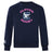 The Clover Middle Girls Club Crew Sweatshirt by WRS Canterbury features navy blue ultra-soft fabric, "CLOVER RUGBY" in pink, a bold "C" with eagle graphic on the chest, and a small Canterbury logo on the sleeve for style and comfort.