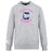 The Clover Middle Girls Club Crew Sweatshirt by WRS Canterbury features "Clover Rugby" in pink and a large "C" with an eagle on the chest, plus a small white logo on the left cuff. Ultra soft for everyday comfort.